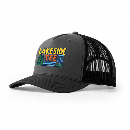 Lakeside Tee Disc Golf Trucker Hat – Dark Grey Black