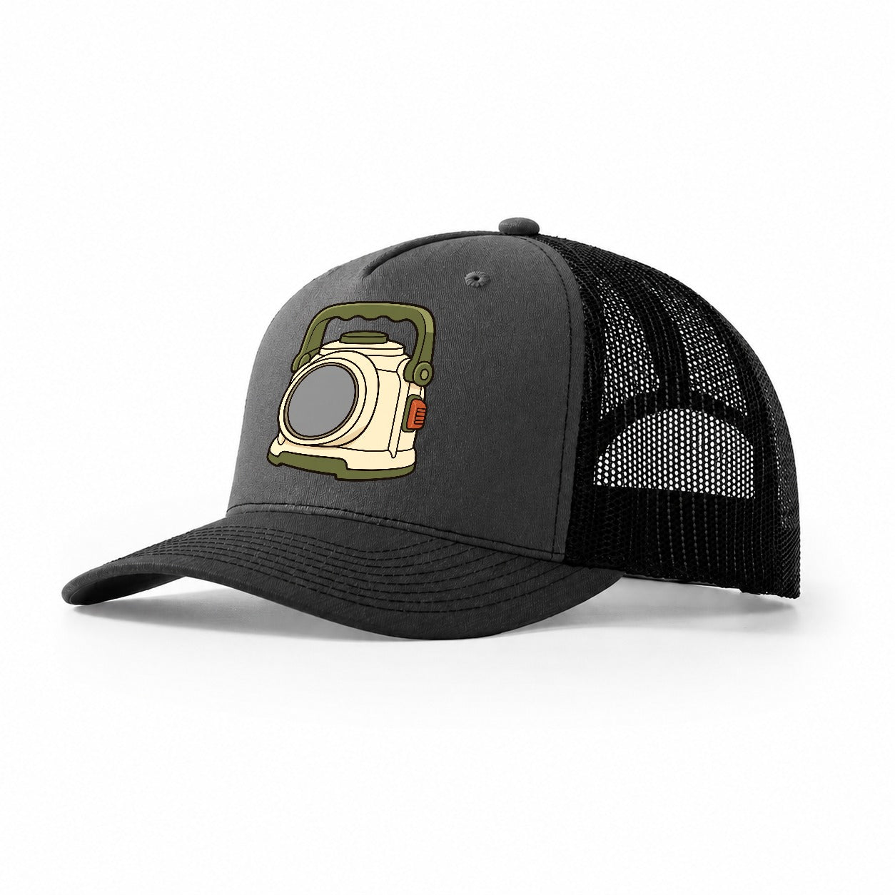 Lamp For The Late One Geocaching Trucker Hat – Dark Grey Black