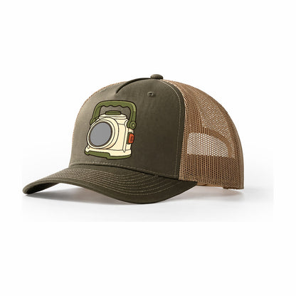 Lamp For The Late One Geocaching Trucker Hat – Olive Khaki
