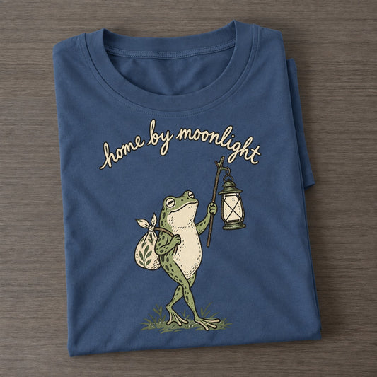 Lantern Walk Pond Folk Classic T-shirt – Twilight Navy