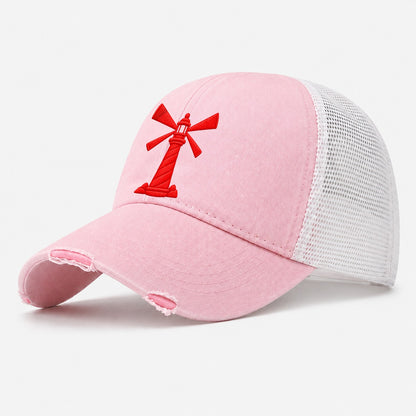 Lighthouse Crossing Beams Micro Motion Mark Washed Trucker Hat – Light Pink