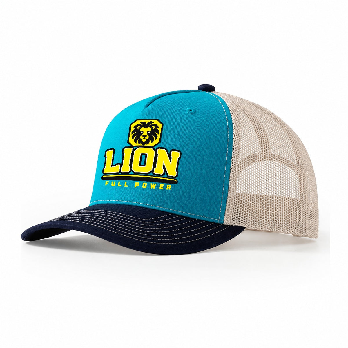 Lion Full Power Heavy Duty Trucker Hat – Teal Navy