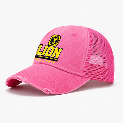 Lion Full Power Heavy Duty Washed Trucker Hat – Rose