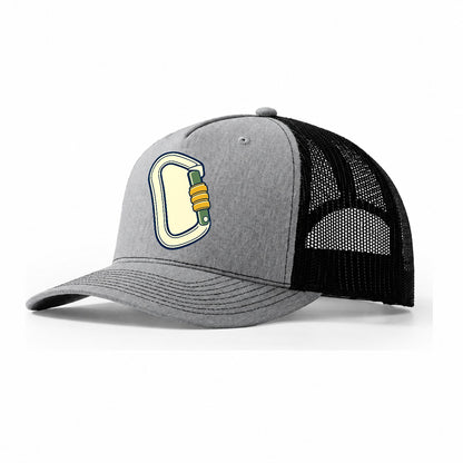 Locking Carabiner Study Rock Climbing Trucker Hat – Sport Grey Black