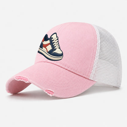 Low Top Court Sneaker Tiny Solo Marks Washed Trucker Hat – Light Pink