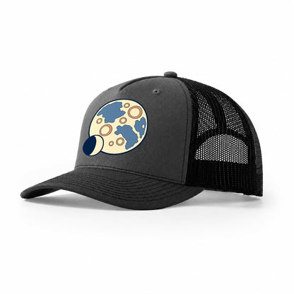 Lunar Surface Study Astronomy And Stargazing Trucker Hat – Dark Grey Black