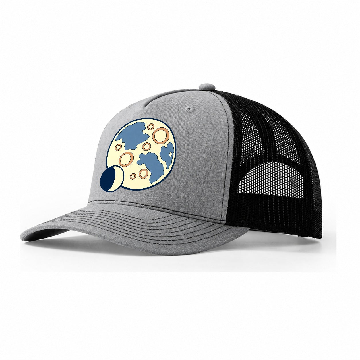Lunar Surface Study Astronomy And Stargazing Trucker Hat – Sport Grey Black