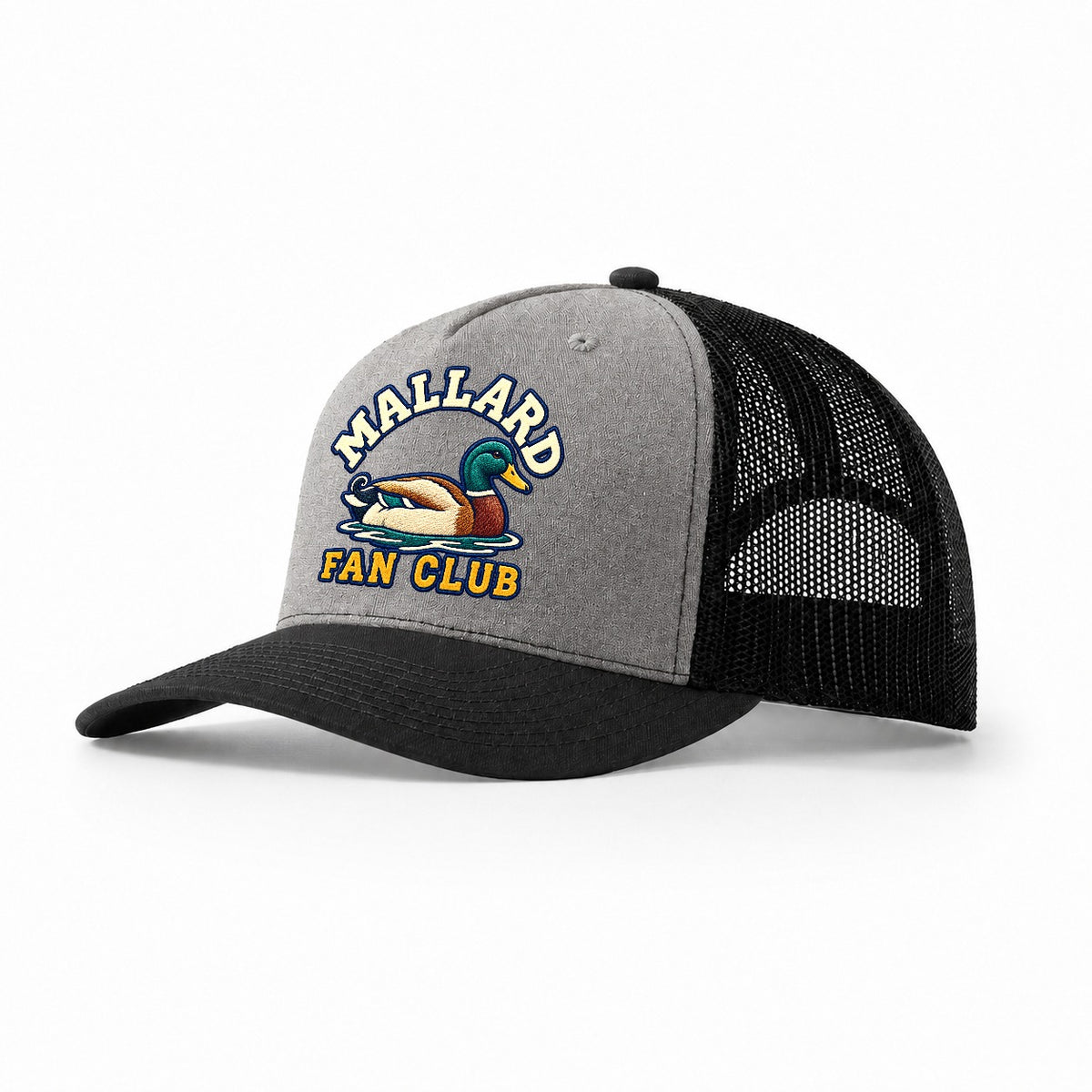 Mallard Fan Club Trucker Hat – Grey Black