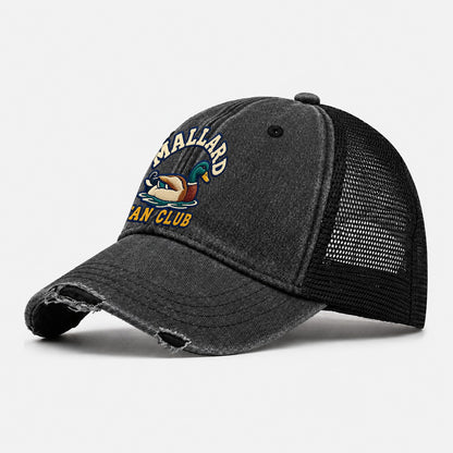 Mallard Fan Club Washed Trucker Hat – Black