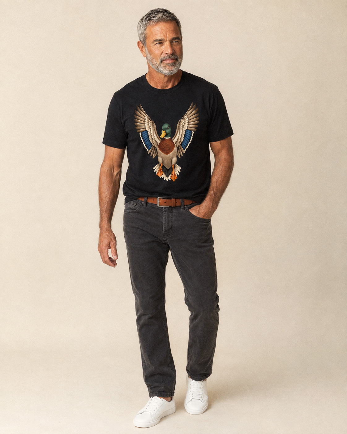 Mallard Majesty Classic T-shirt – studio model photo