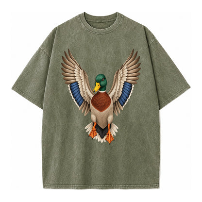 Mallard Majesty Vintage T-shirt – Army Green