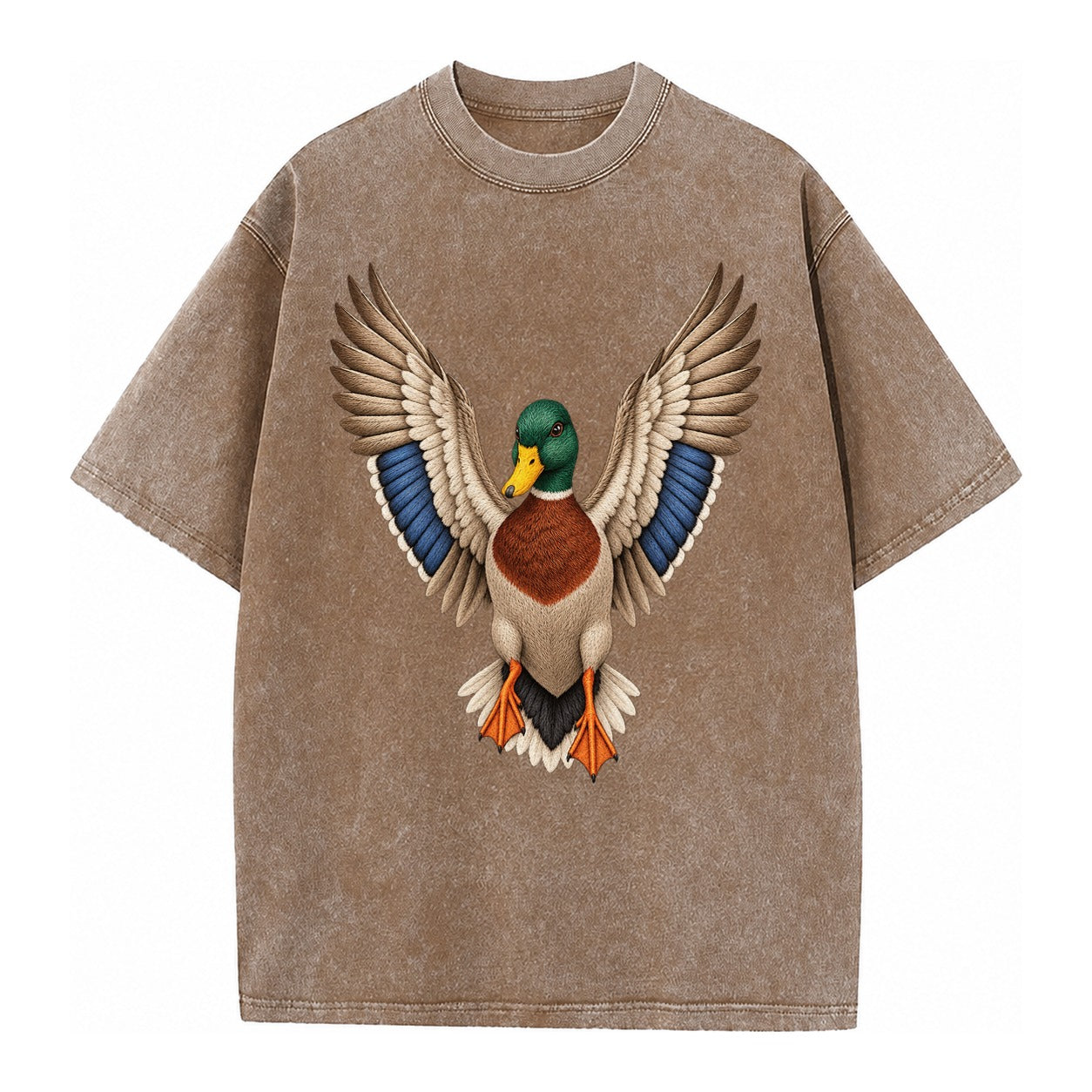 Mallard Majesty Vintage T-shirt – Brown