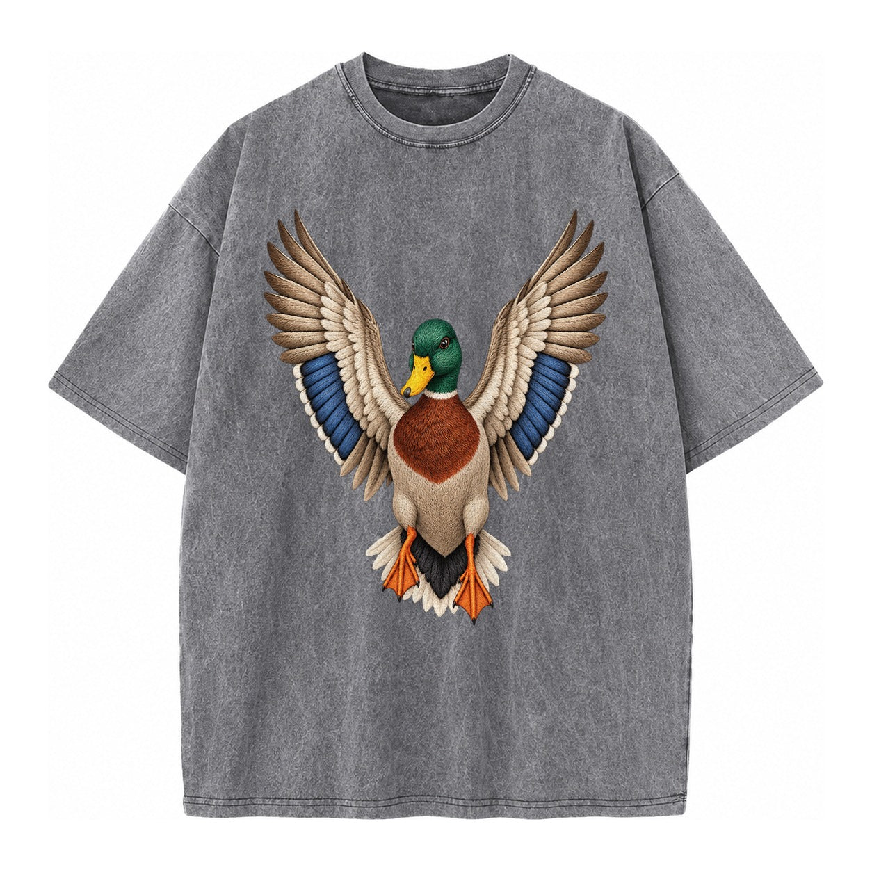 Mallard Majesty Vintage T-shirt – Grey