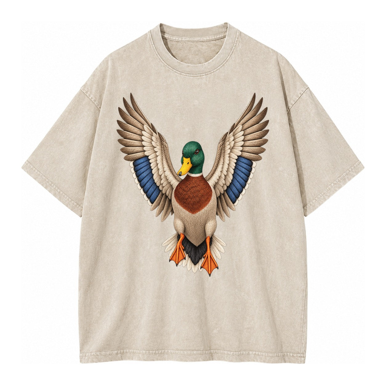 Mallard Majesty Vintage T-shirt – Off White