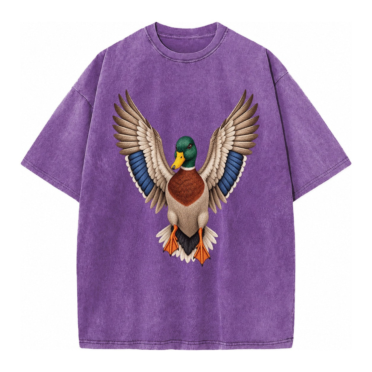 Mallard Majesty Vintage T-shirt – Purple