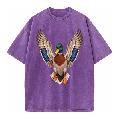 Mallard Majesty Vintage T-shirt – Purple