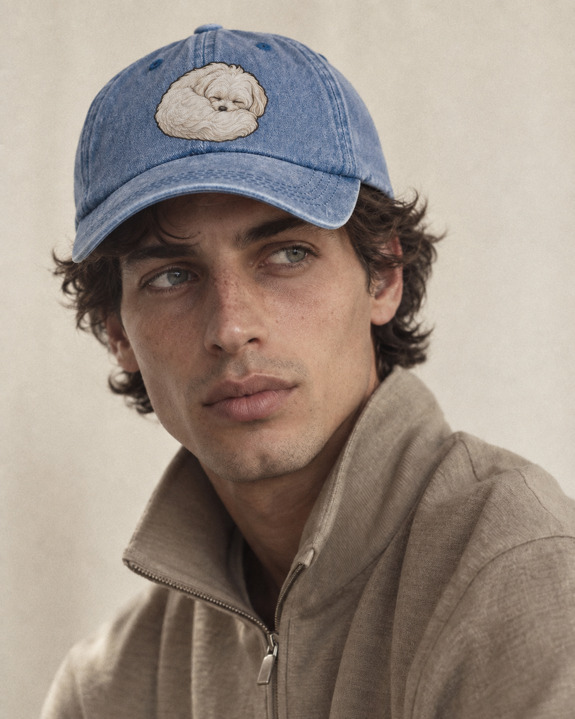 Model wearing the cap