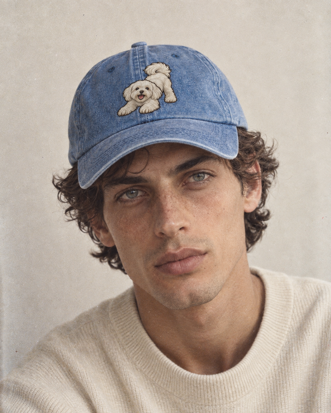 Model wearing the cap