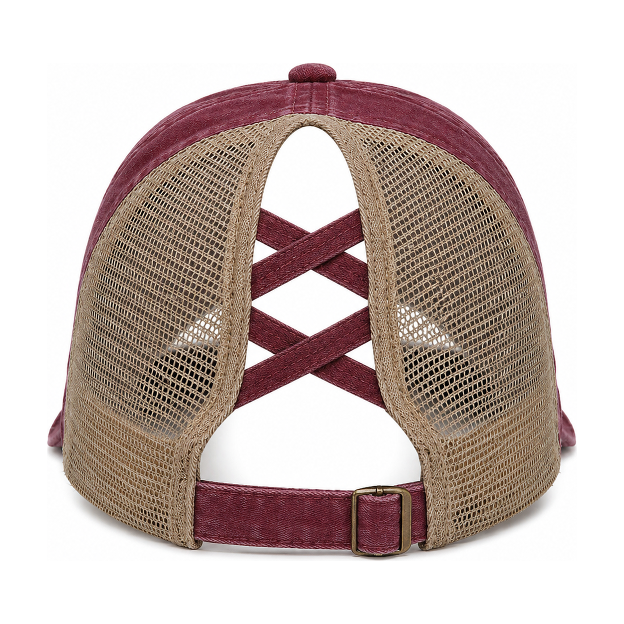 Burgundy-Khaki — back view