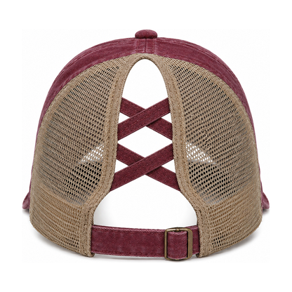 Burgundy-Khaki — back view
