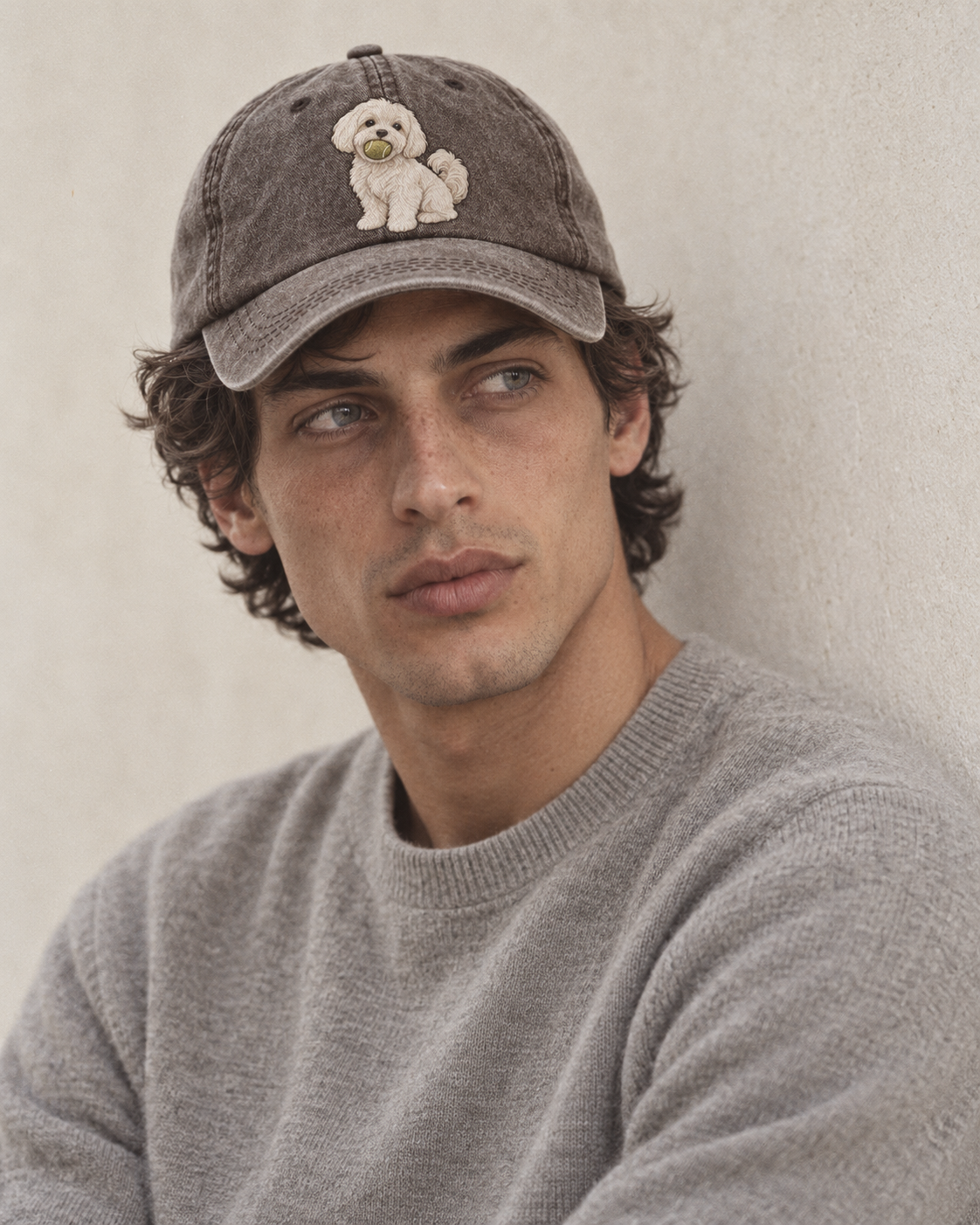 Model wearing the cap