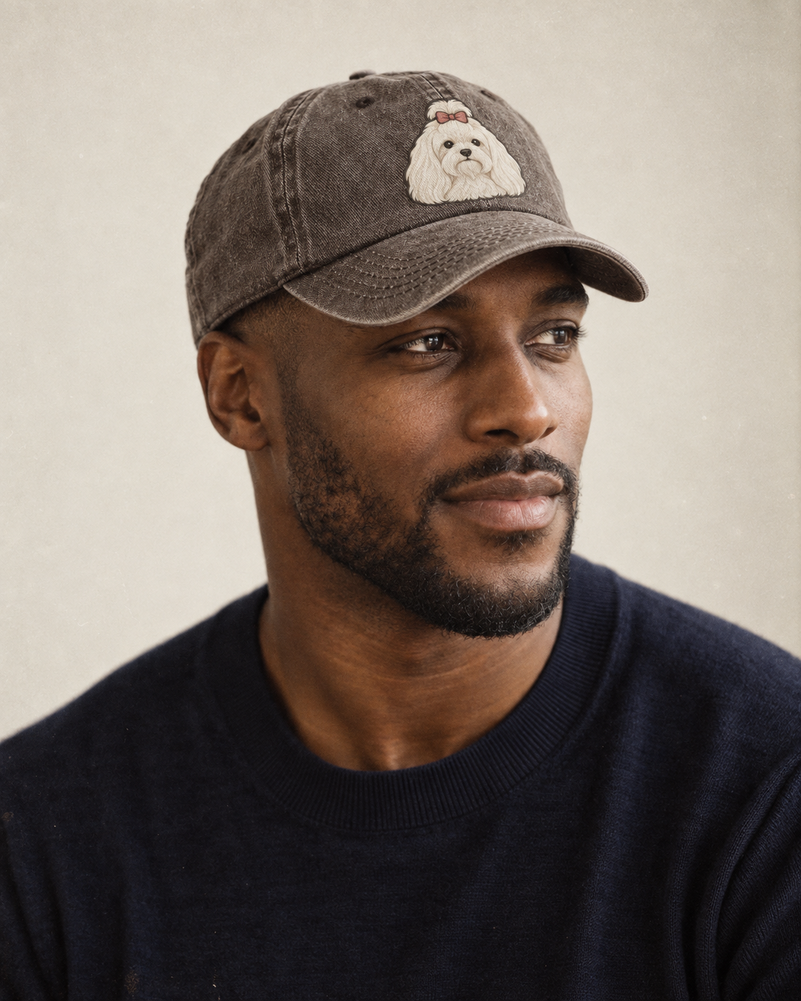 Model wearing the cap