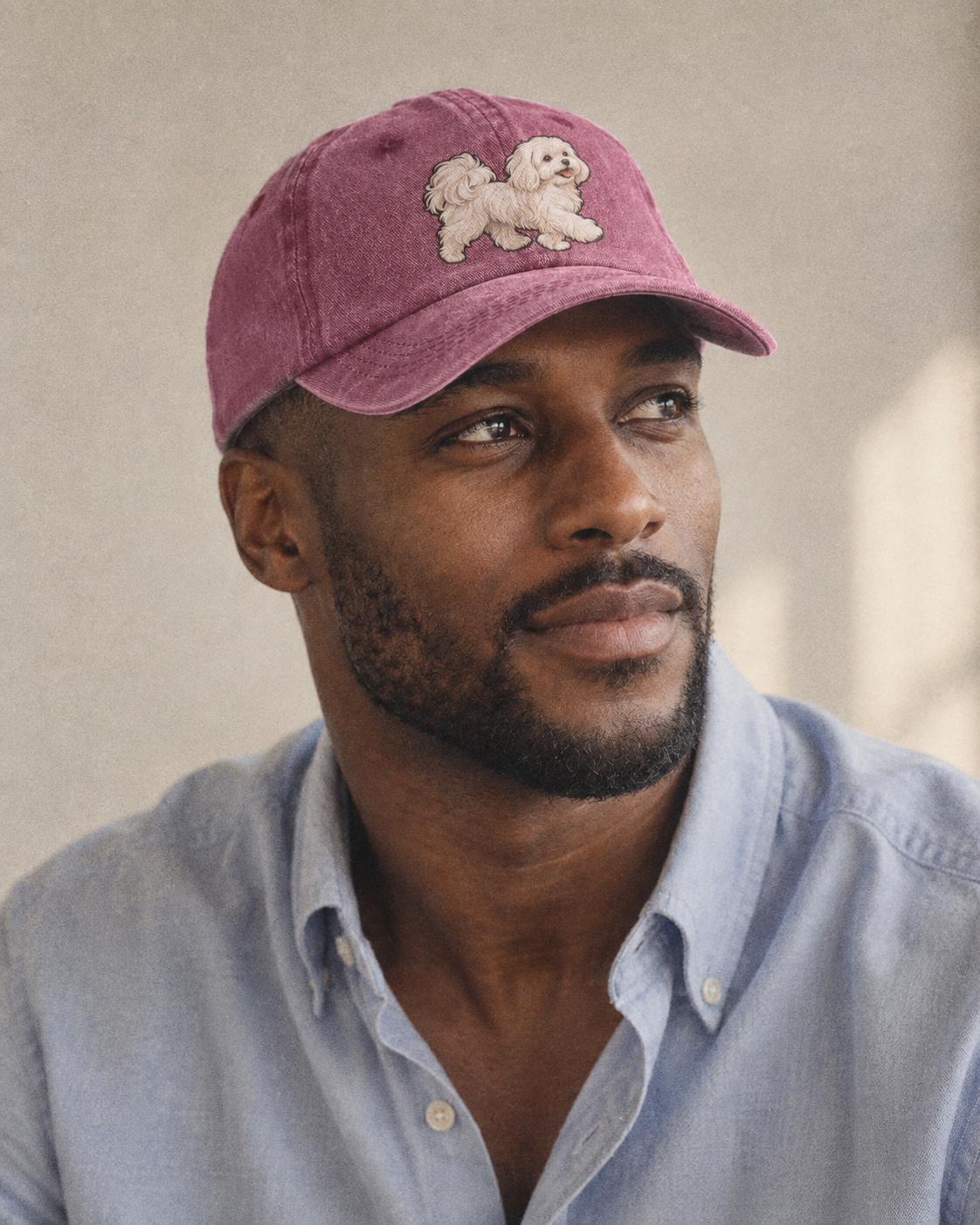Model wearing the cap