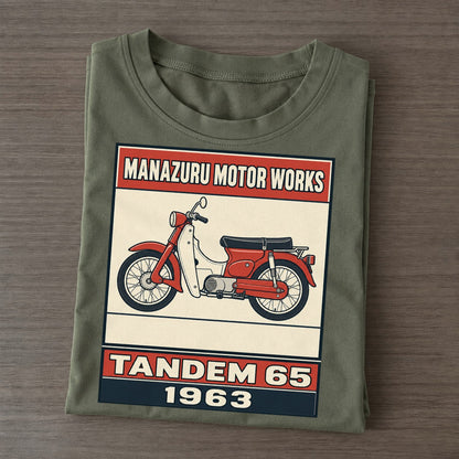Manazuru Tandem 65 Showa Speed Plates Classic T-shirt – Army Green