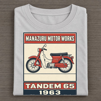Manazuru Tandem 65 Showa Speed Plates Classic T-shirt – Grey
