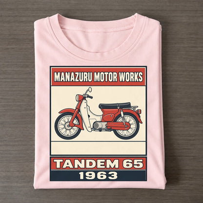 Manazuru Tandem 65 Showa Speed Plates Classic T-shirt – Pink