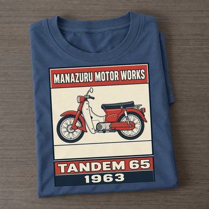 Manazuru Tandem 65 Showa Speed Plates Classic T-shirt – Twilight Navy