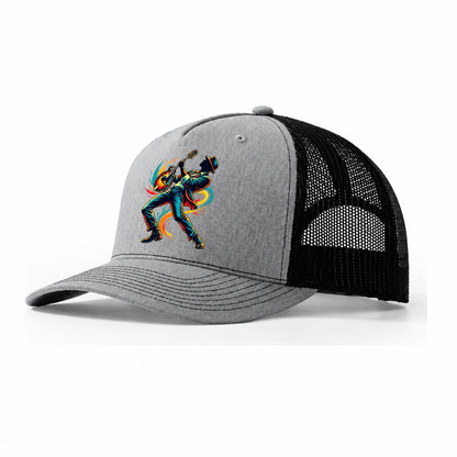 Mandolin Icon Music Instruments Trucker Hat – Sport Grey Black