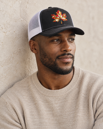 Model wearing the cap
