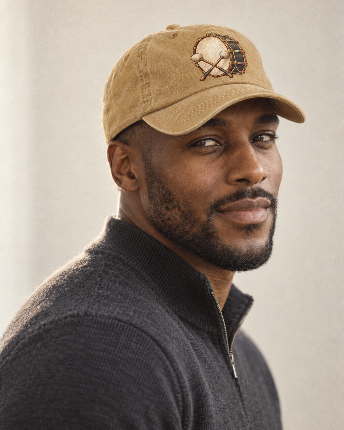 Model wearing the cap
