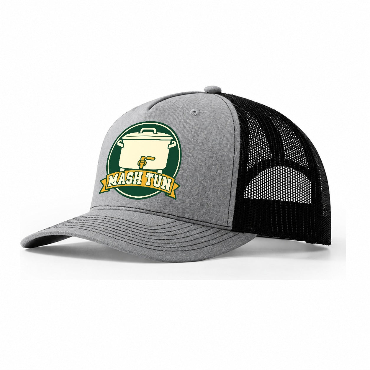Mash Tun Plate Trucker Hat – Sport Grey Black