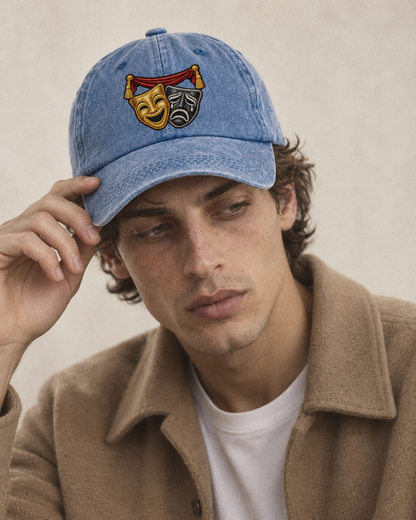 Model wearing the cap