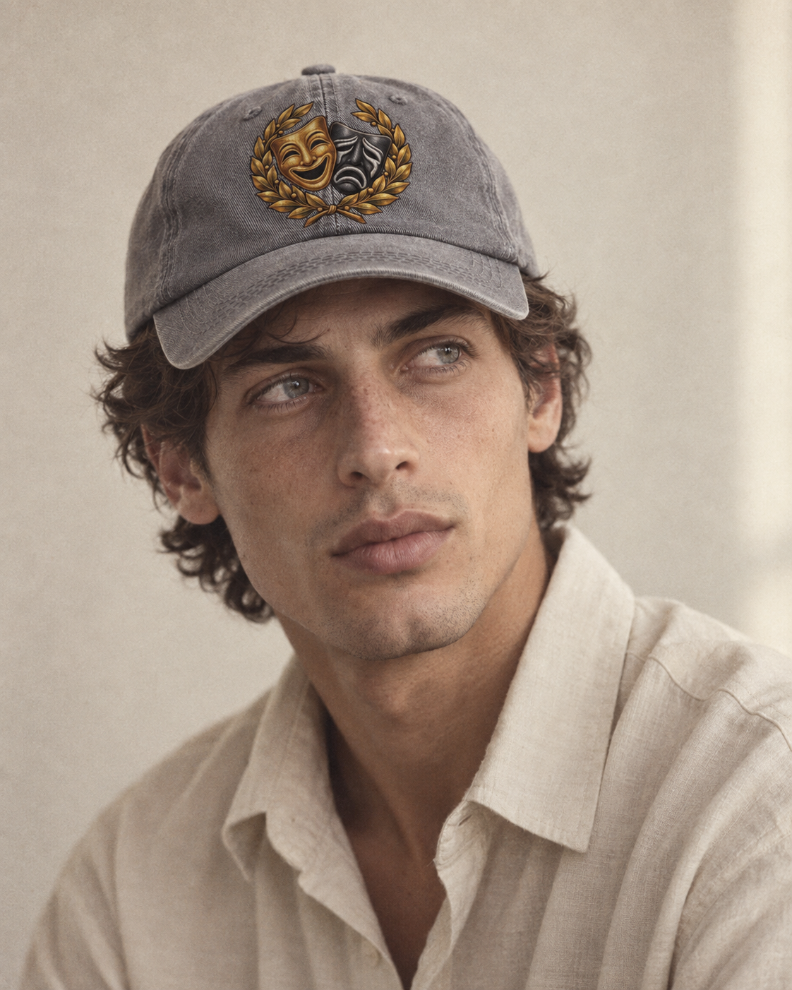 Model wearing the cap