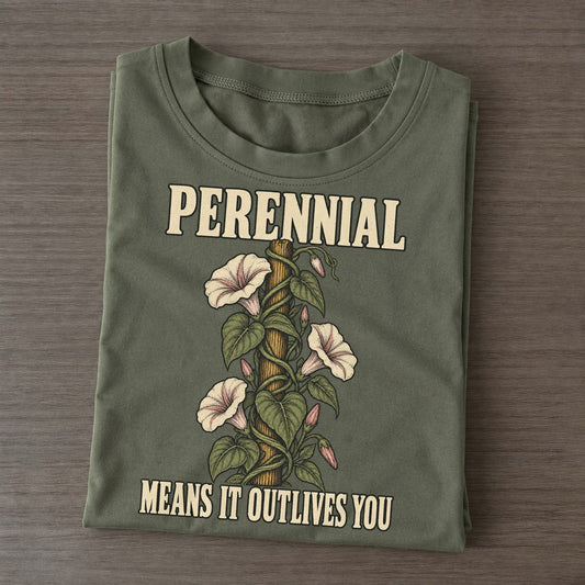 Means It Outlives You Botanical Warnings Classic T-shirt – Army Green