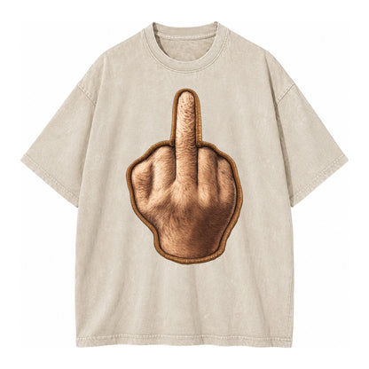 MIDDLE FINGER - hand gesture in skin tone , attitude - Vintage T-shirt – Off White