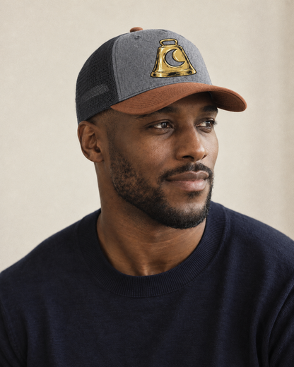 Model wearing the cap