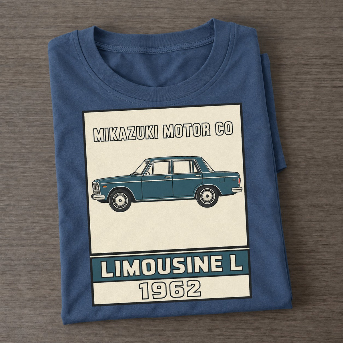 Mikazuki Limousine Showa Speed Plates Classic T-shirt – Twilight Navy