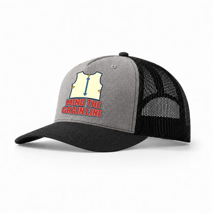 Mind The Grain Line Sewing And Quilting Trucker Hat – Grey Black