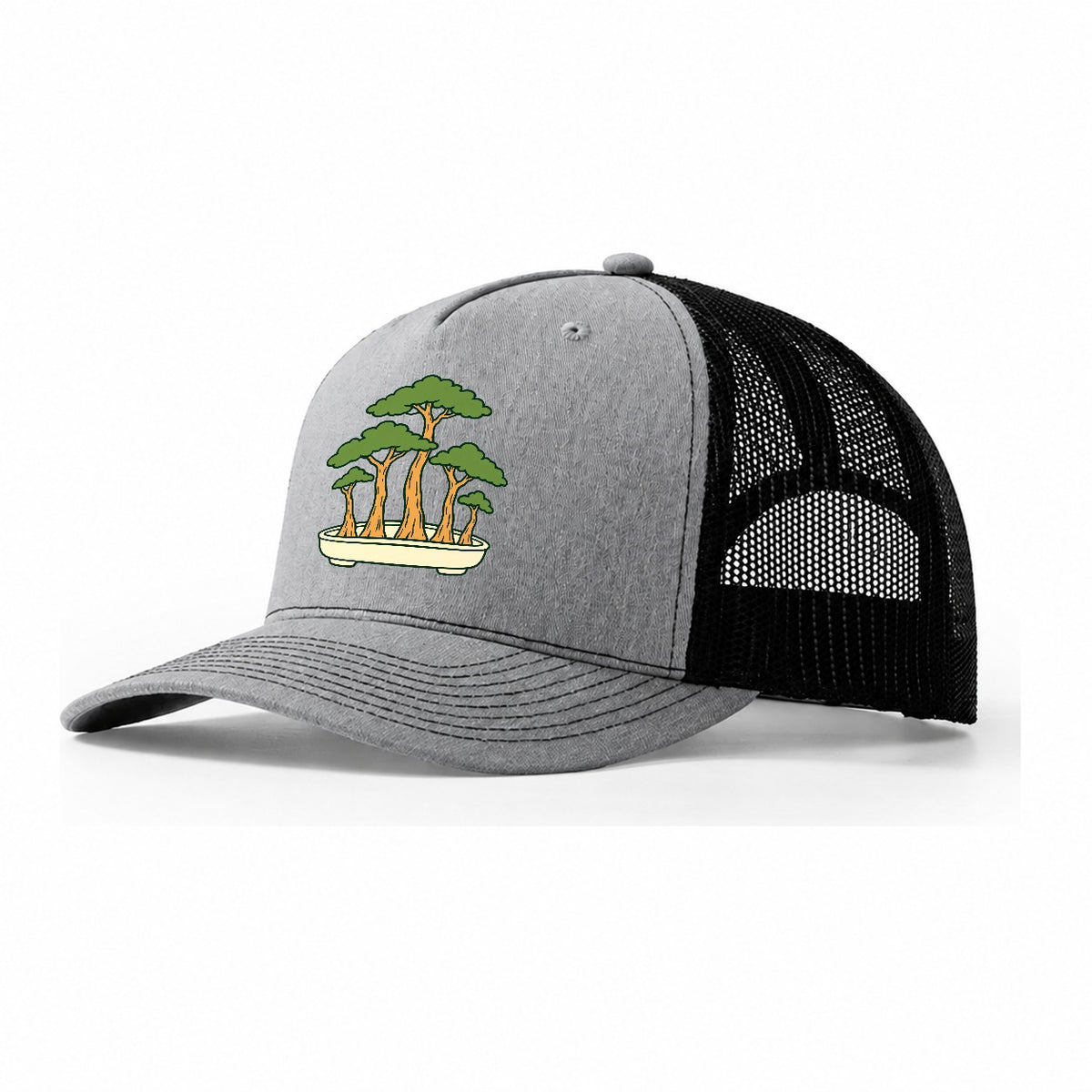 Miniature Forest Grouping Bonsai Trucker Hat – Sport Grey Black