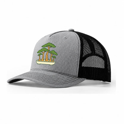 Miniature Forest Grouping Bonsai Trucker Hat – Sport Grey Black