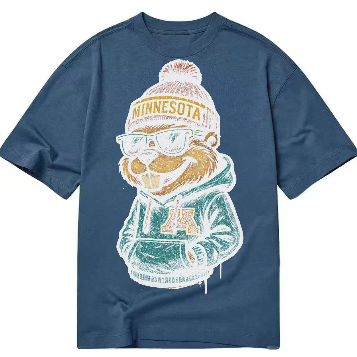Minneapolis Gopher wearing Minnesota beanie with M patch - Classic T-shirt – Twilight