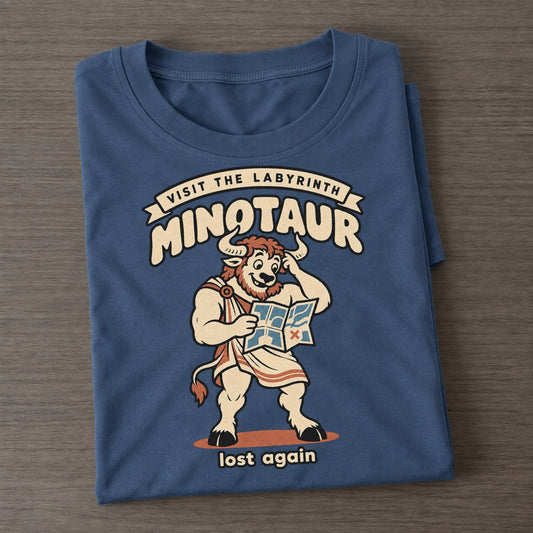Minotaur Olympus Gift Shop Classic T-shirt – Twilight Navy