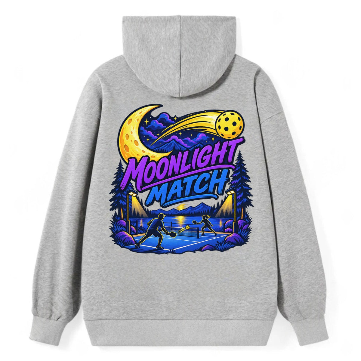 Moonlight Match Pickleball Life Classic Pullover Hoodie – Grey
