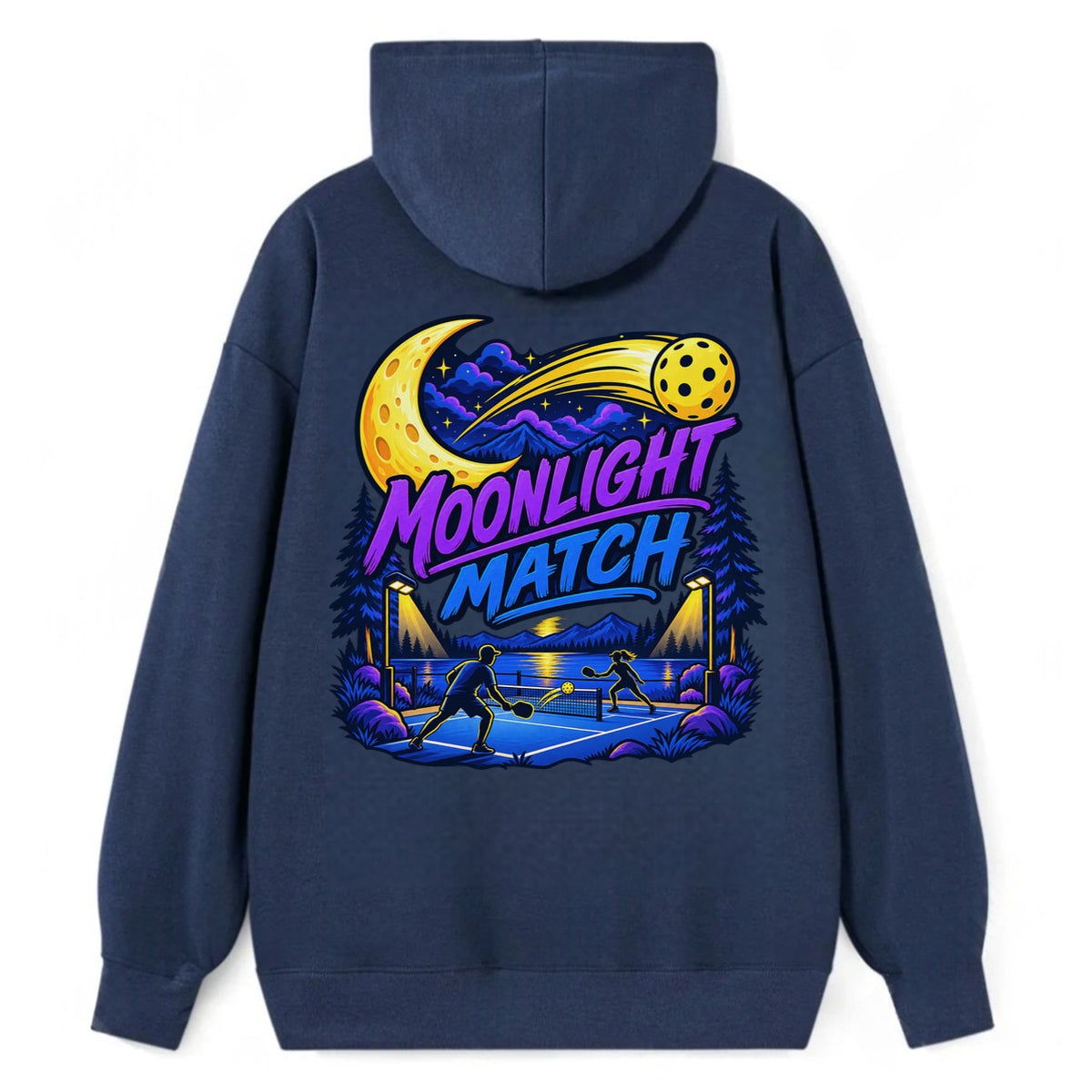 Moonlight Match Pickleball Life Classic Pullover Hoodie – Navy