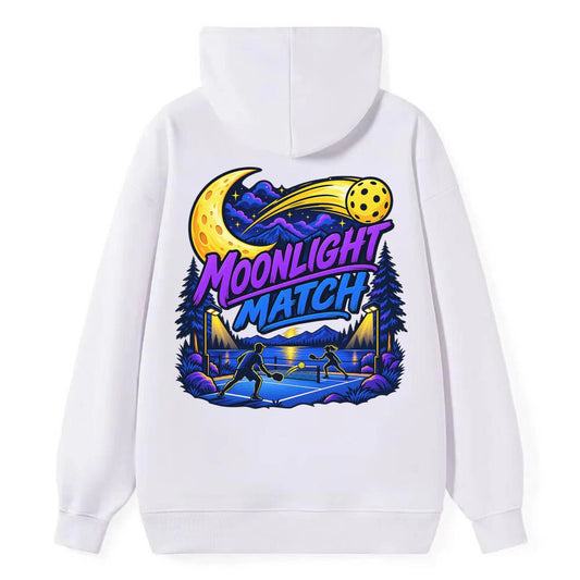 Moonlight Match Pickleball Life Classic Pullover Hoodie – White