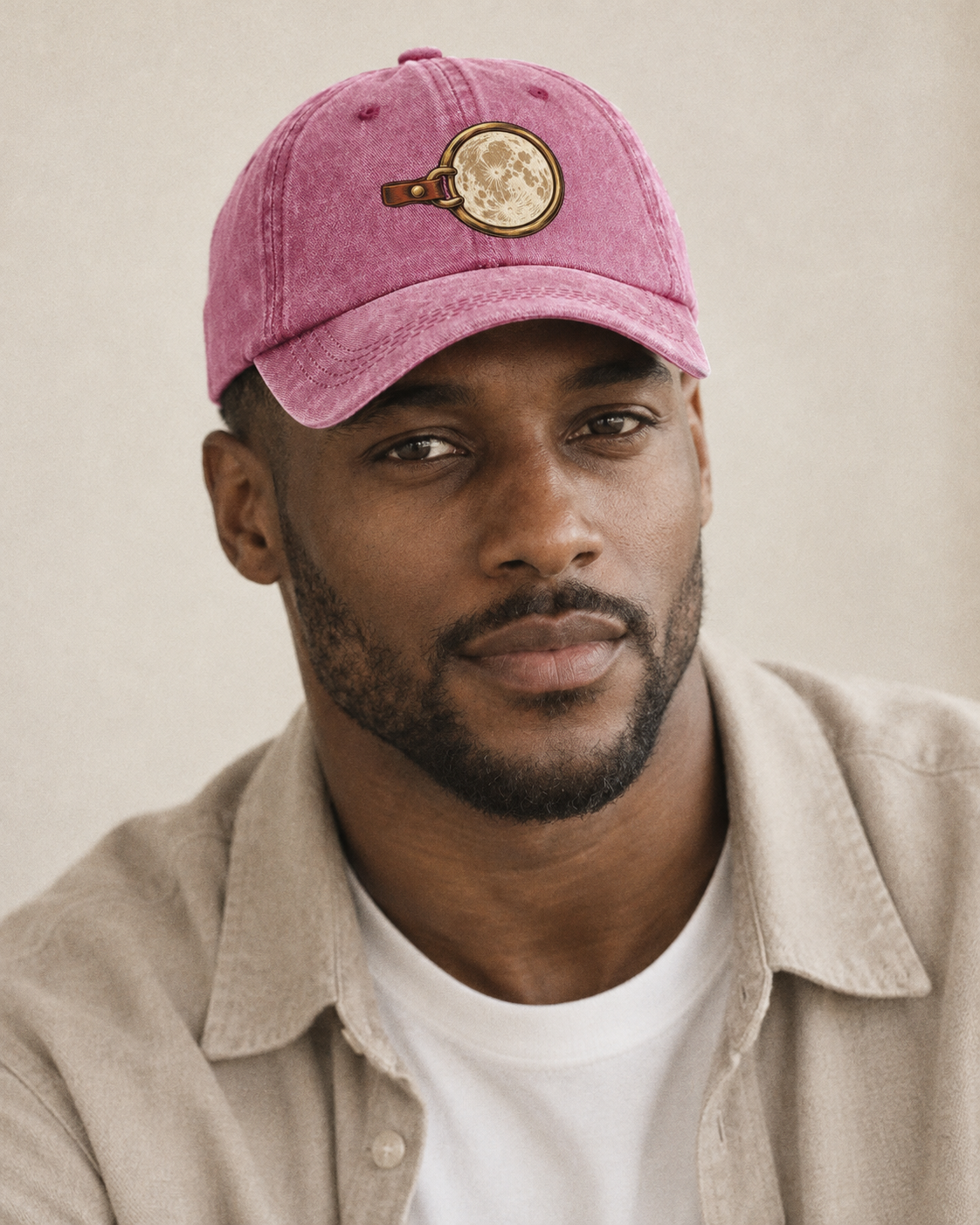 Model wearing the cap